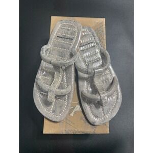 Free People NIB Leather Haden Sandal in‎ Champagne Metallic Size 6.5